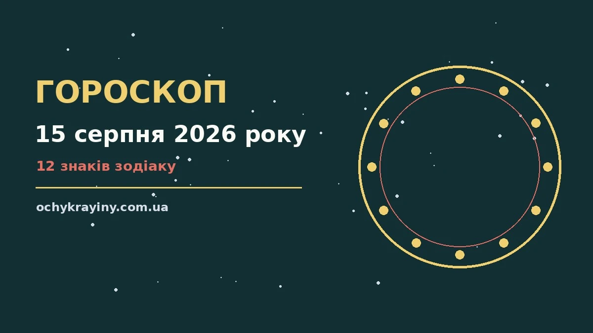 Гороскоп на 15 серпня 2026 року: можливості цього дня для спокійних і точних рішень