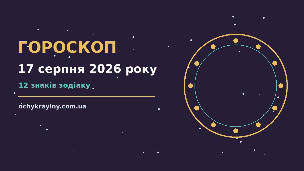 Гороскоп на 17 серпня 2026 року: можливості цього дня для спокійних і точних рішень