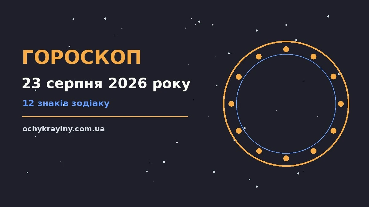 Гороскоп на 23 серпня 2026 року: можливості цього дня для спокійних і точних рішень