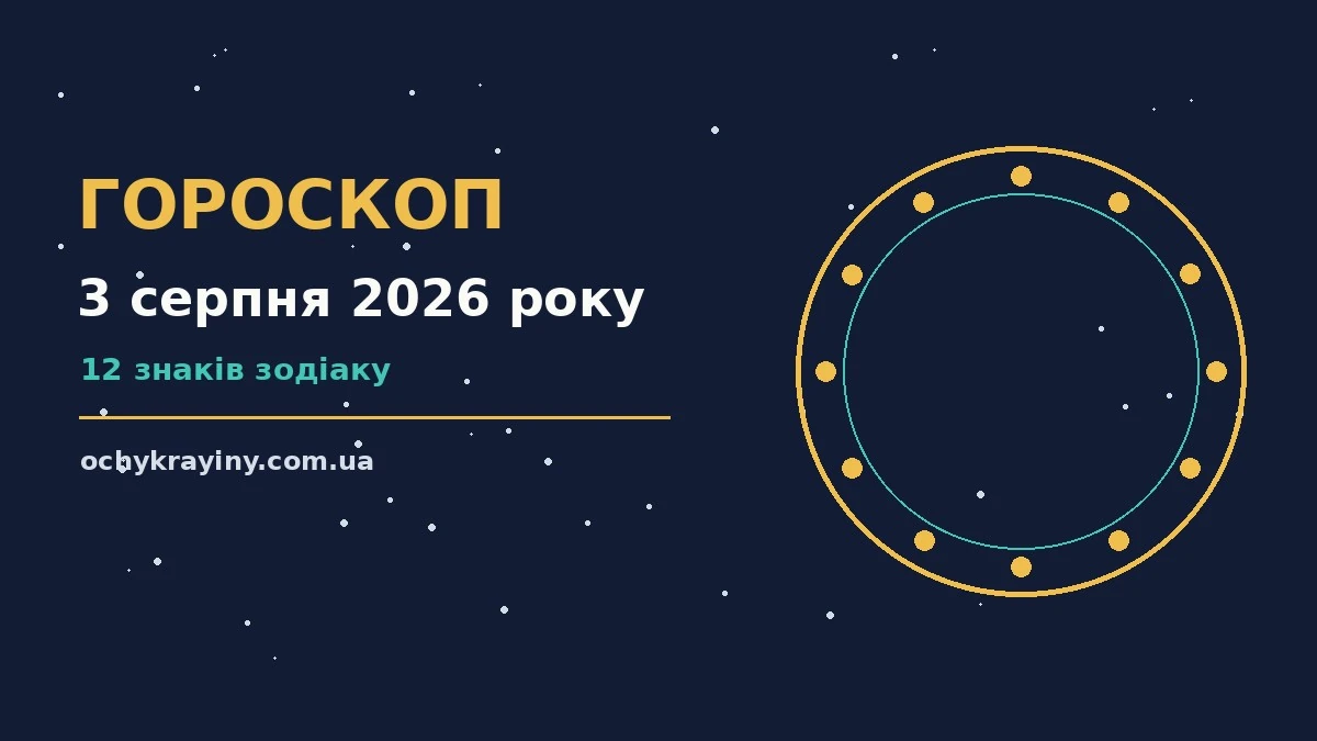 Гороскоп на 3 серпня 2026 року: можливості цього дня для спокійних і точних рішень