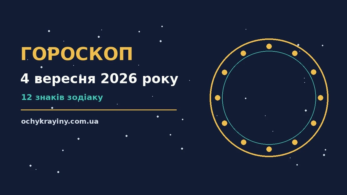 Гороскоп на 4 вересня 2026 року: можливості цього дня для спокійних і точних рішень