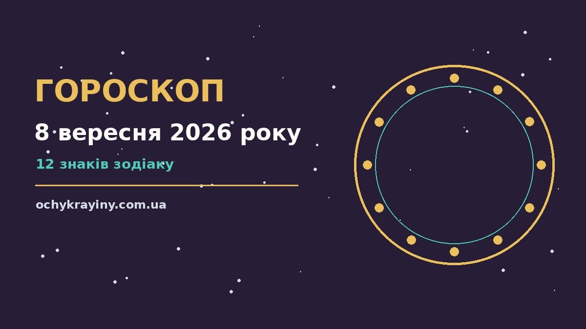 Гороскоп на 8 вересня 2026 року: можливості цього дня для спокійних і точних рішень