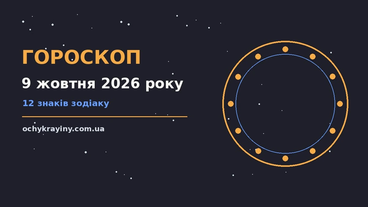 Гороскоп на 9 жовтня 2026 року: можливості цього дня для спокійних і точних рішень